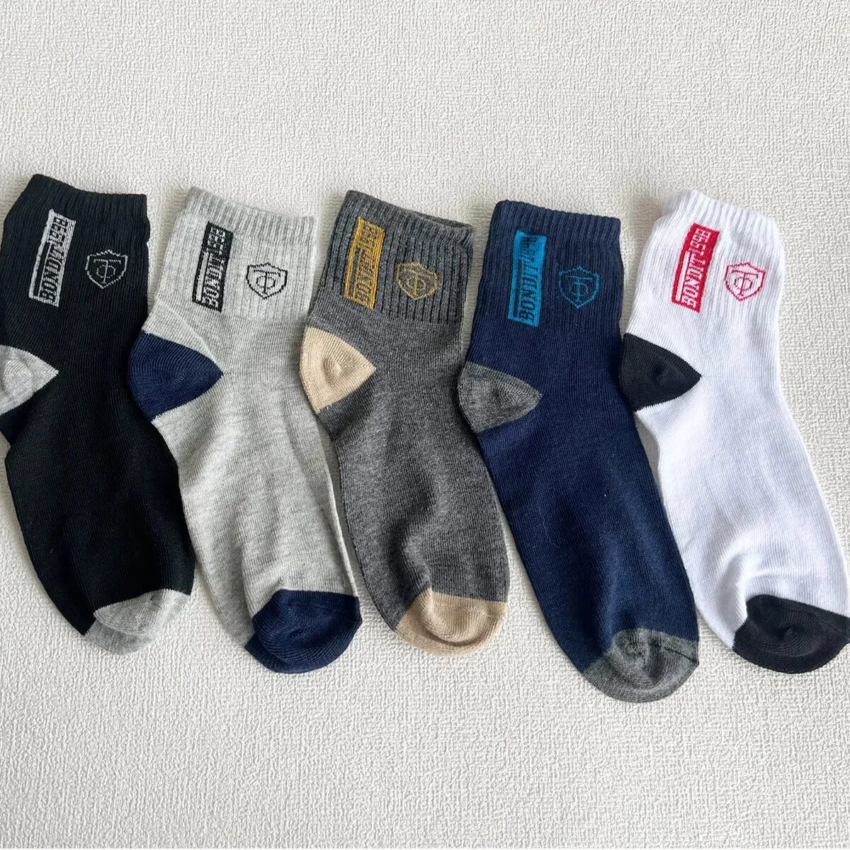 5 Pairs Mens Breathable Cotton Sports Socks Bamboo Fiber Sweat Absorption Deodorant Autumn Winter Business Sox