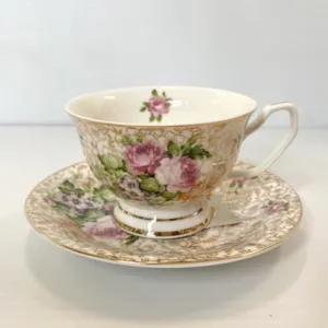 Ace Pink Floral Tea Cup Set