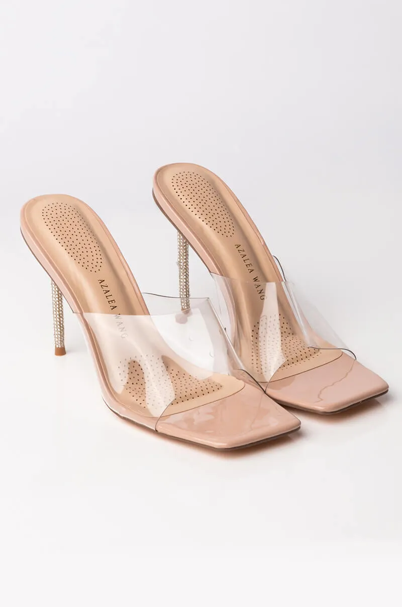 AZALEA WANG JUST A FEELING STILETTO SANDAL IN NUDE