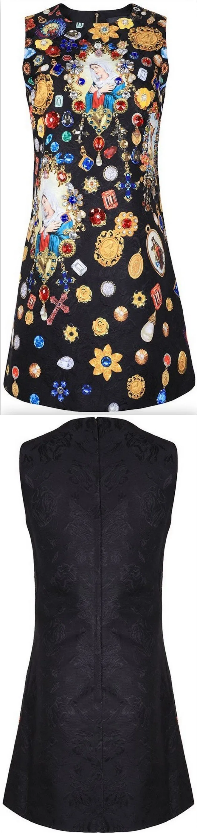 Badge, Medal and Jewel Embellished Mini Dress