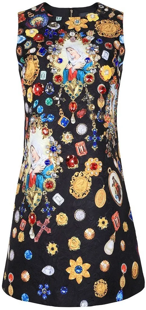 Badge, Medal and Jewel Embellished Mini Dress