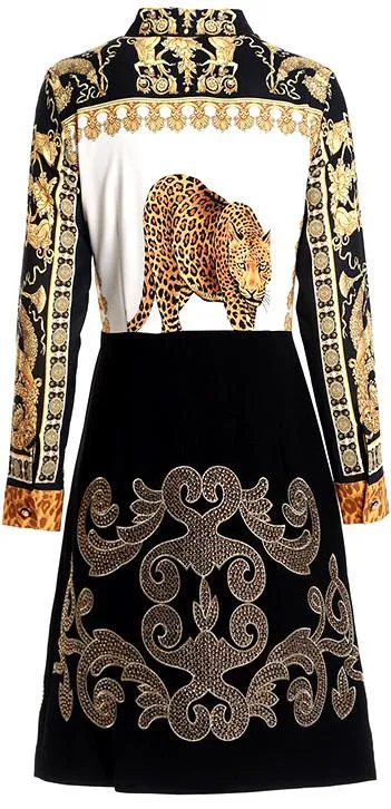 Baroque Shirt-Dress with Beading