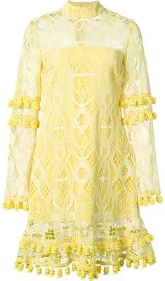 'Callisto' Lace Dress, Yellow