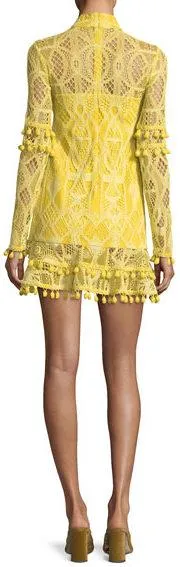 'Callisto' Lace Dress, Yellow