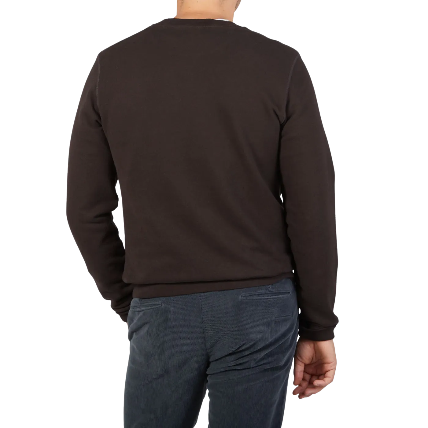 Coffee Brown Cotton Loopback Sweatshirt
