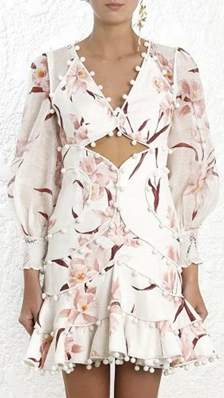 Corsage Bauble Mini Dress
