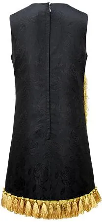 Embellished Cupid Tassel Mini Jacquard Dress