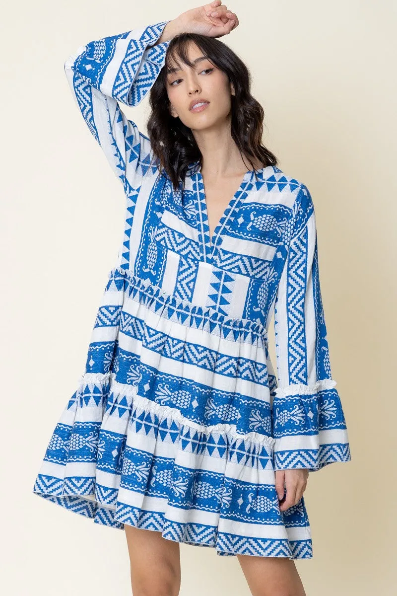 Embroidered Baby Doll Dress