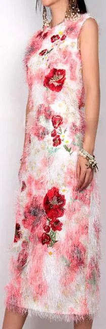 Floral Embroidered Wispy Dress