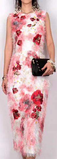 Floral Embroidered Wispy Dress