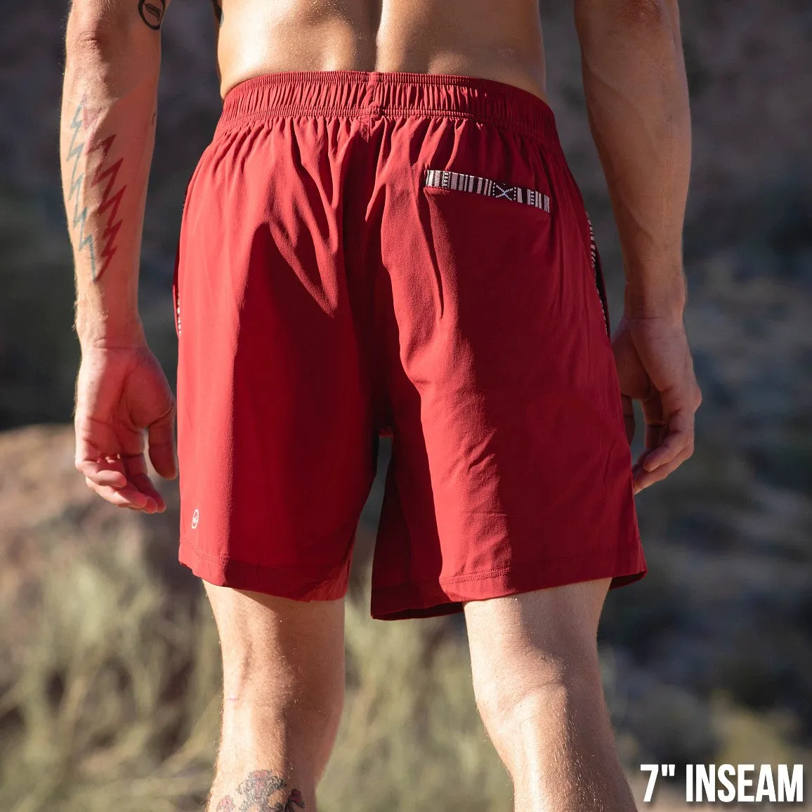 Flow Short (Athletic) - Cardinal 5.5" & 7"
