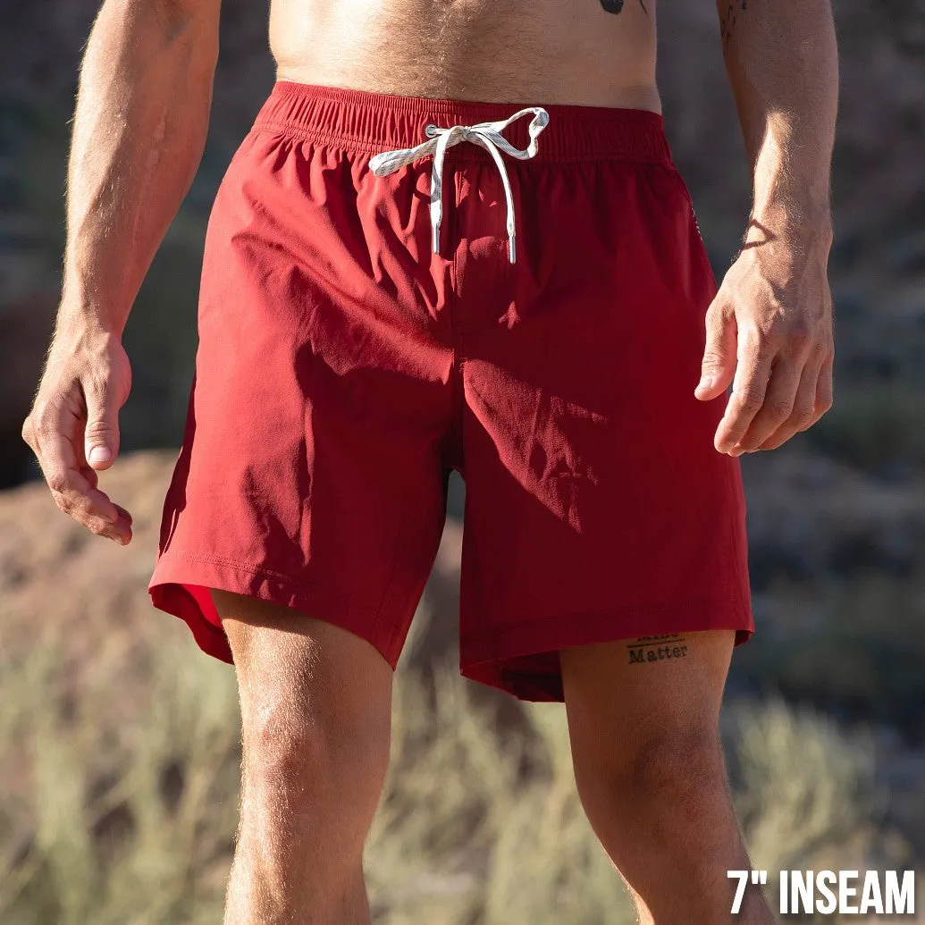 Flow Short (Athletic) - Cardinal 5.5" & 7"