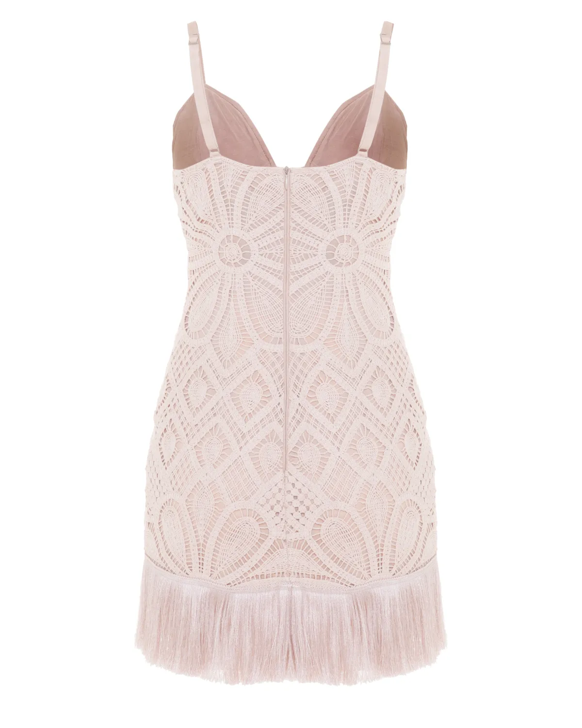 FLOWER CROCHET EMBROIDERED MINI DRESS