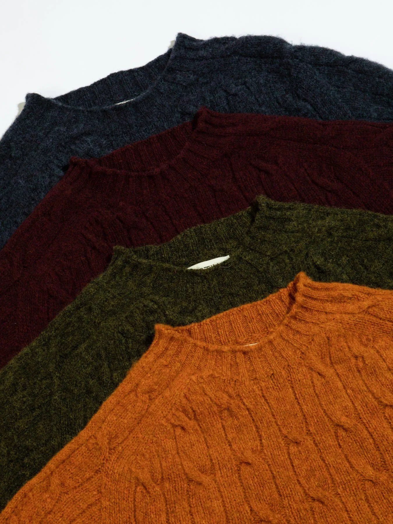 Galloway Cable Knit in Airforce Lambswool