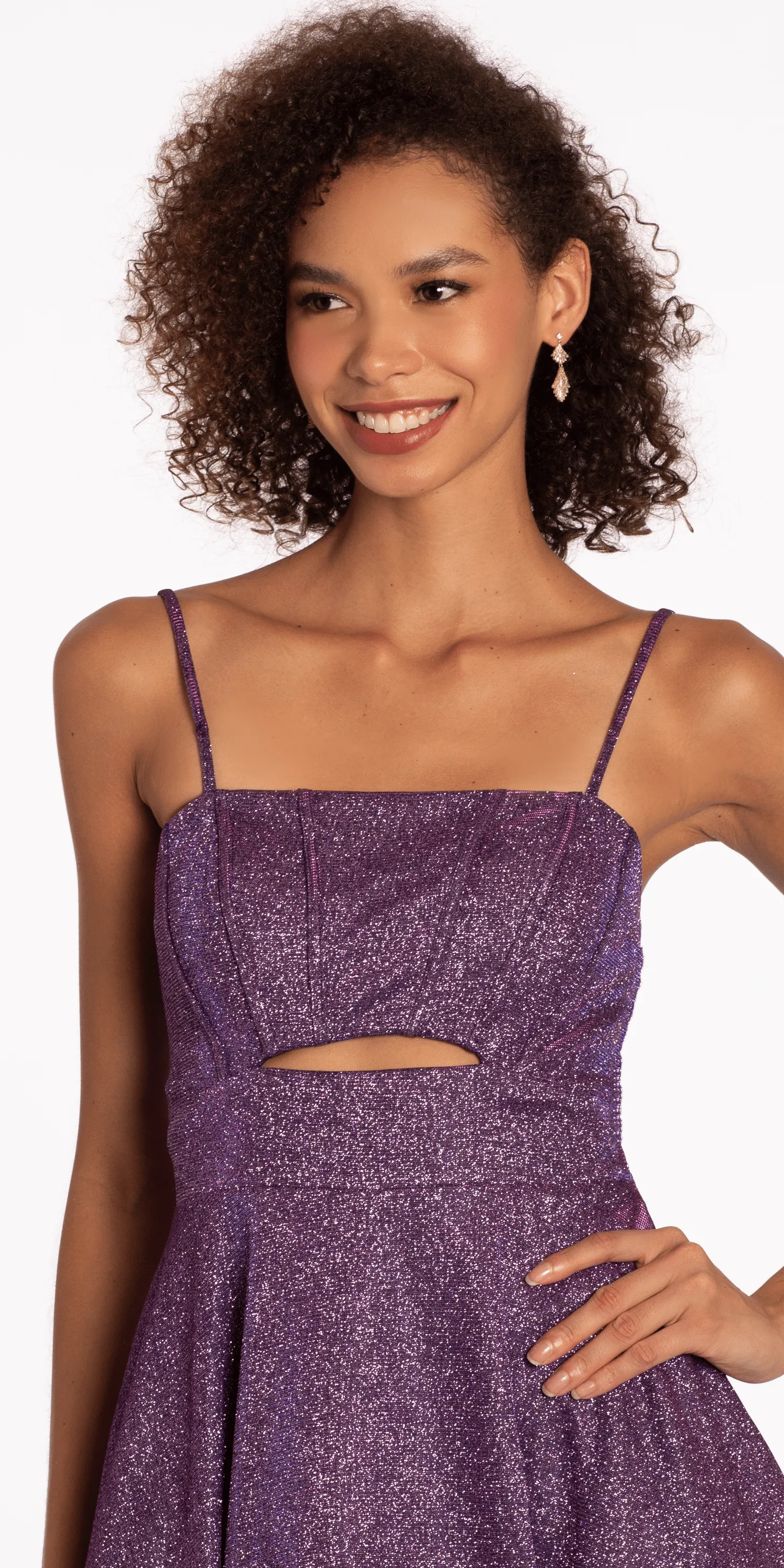 Glitter Peek-A -Boo Skater Dress