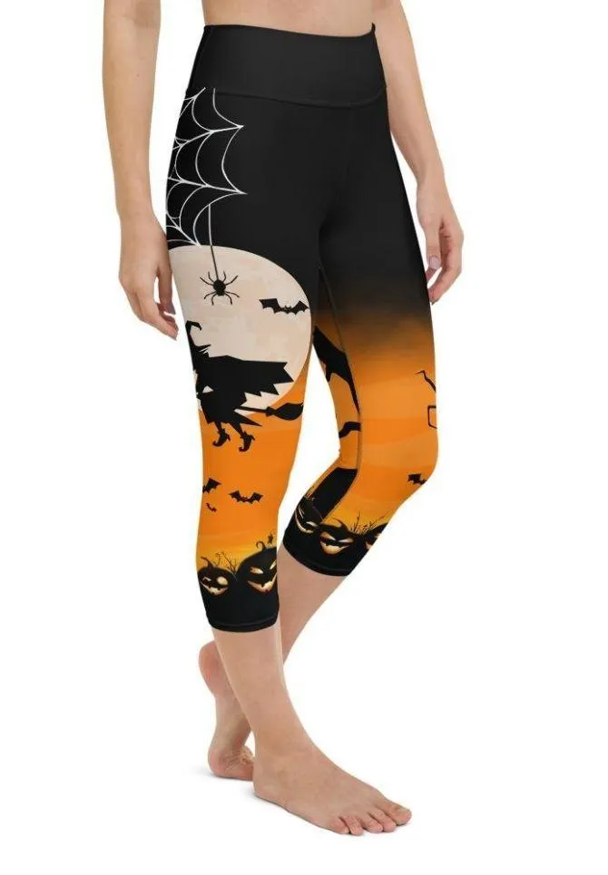 Halloween Night Yoga Capris