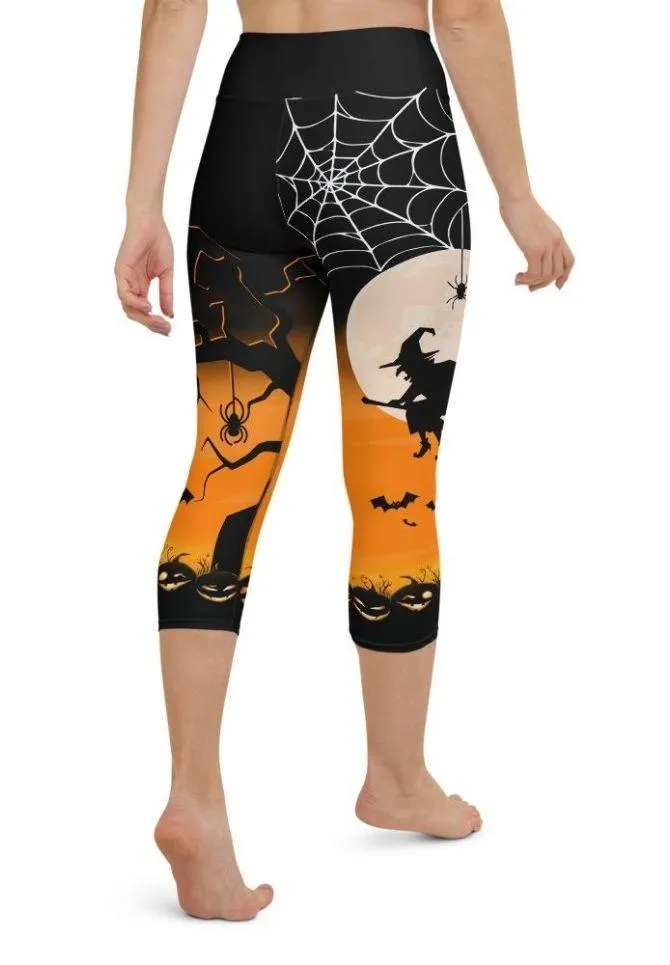 Halloween Night Yoga Capris