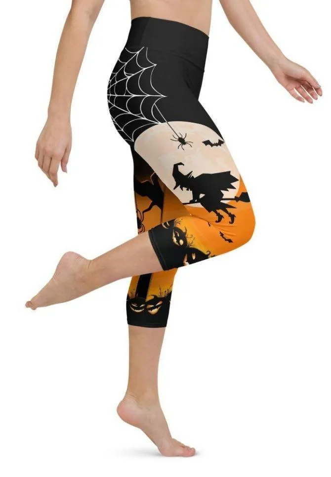 Halloween Night Yoga Capris