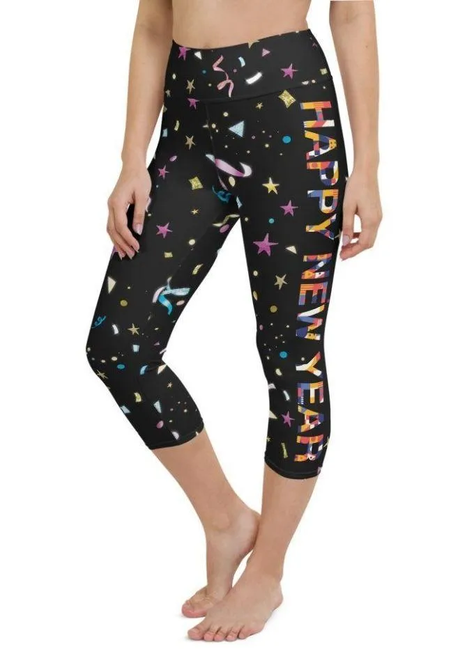 Happy New Year Yoga Capris