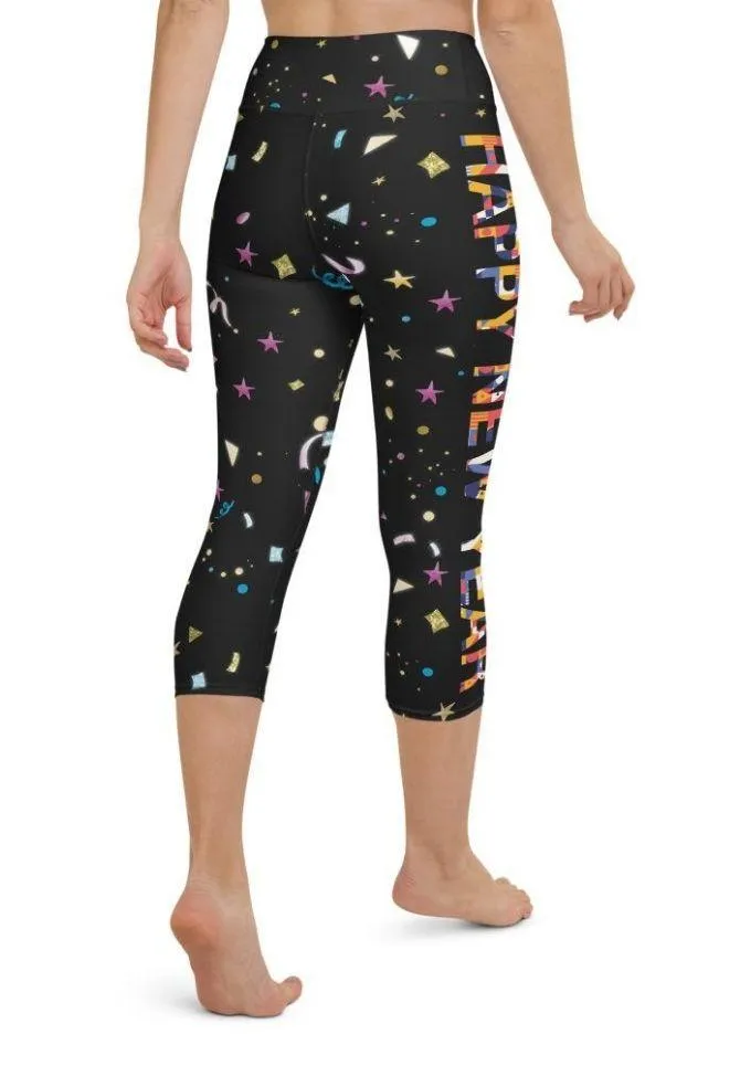 Happy New Year Yoga Capris