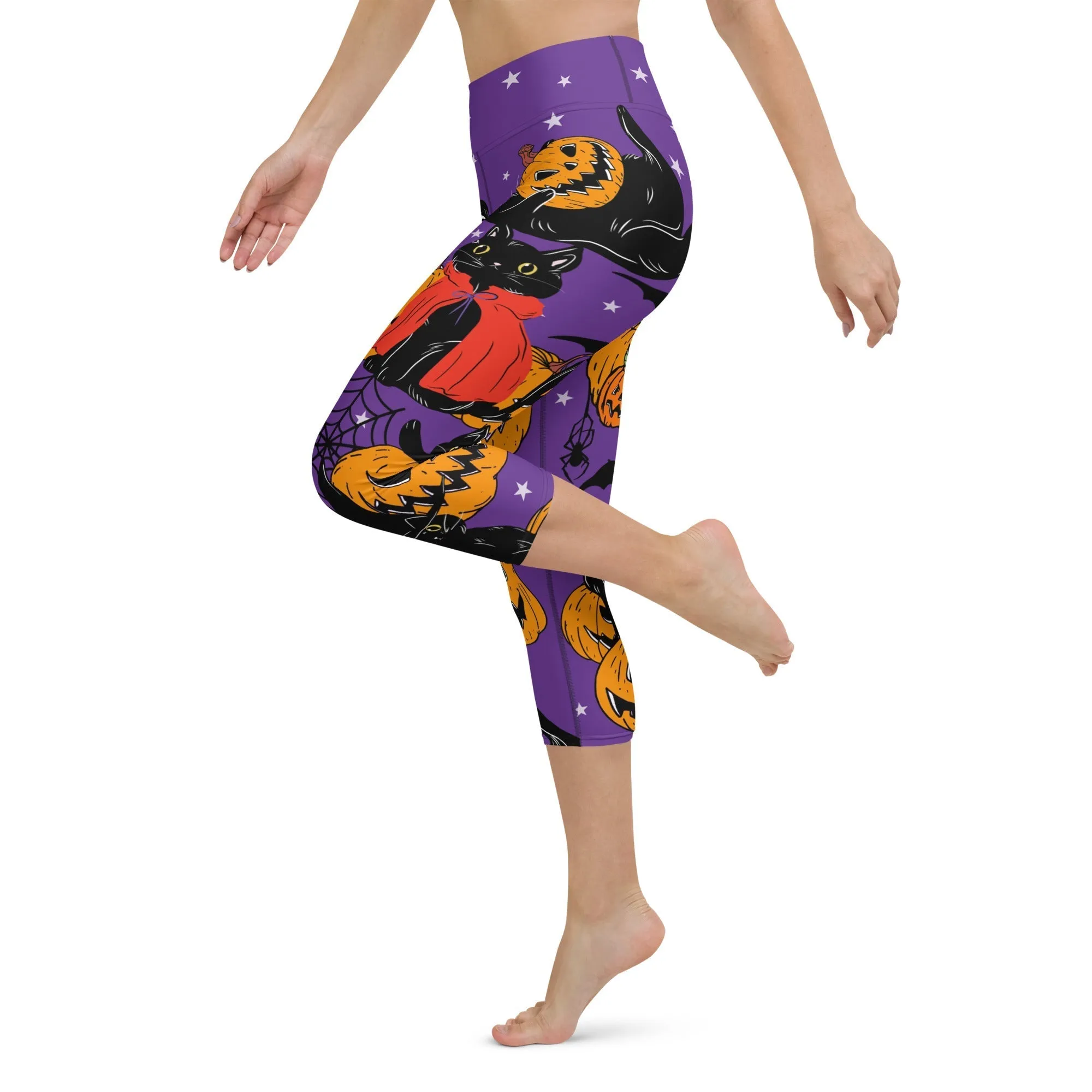 Kitty Loves Halloween Yoga Capris