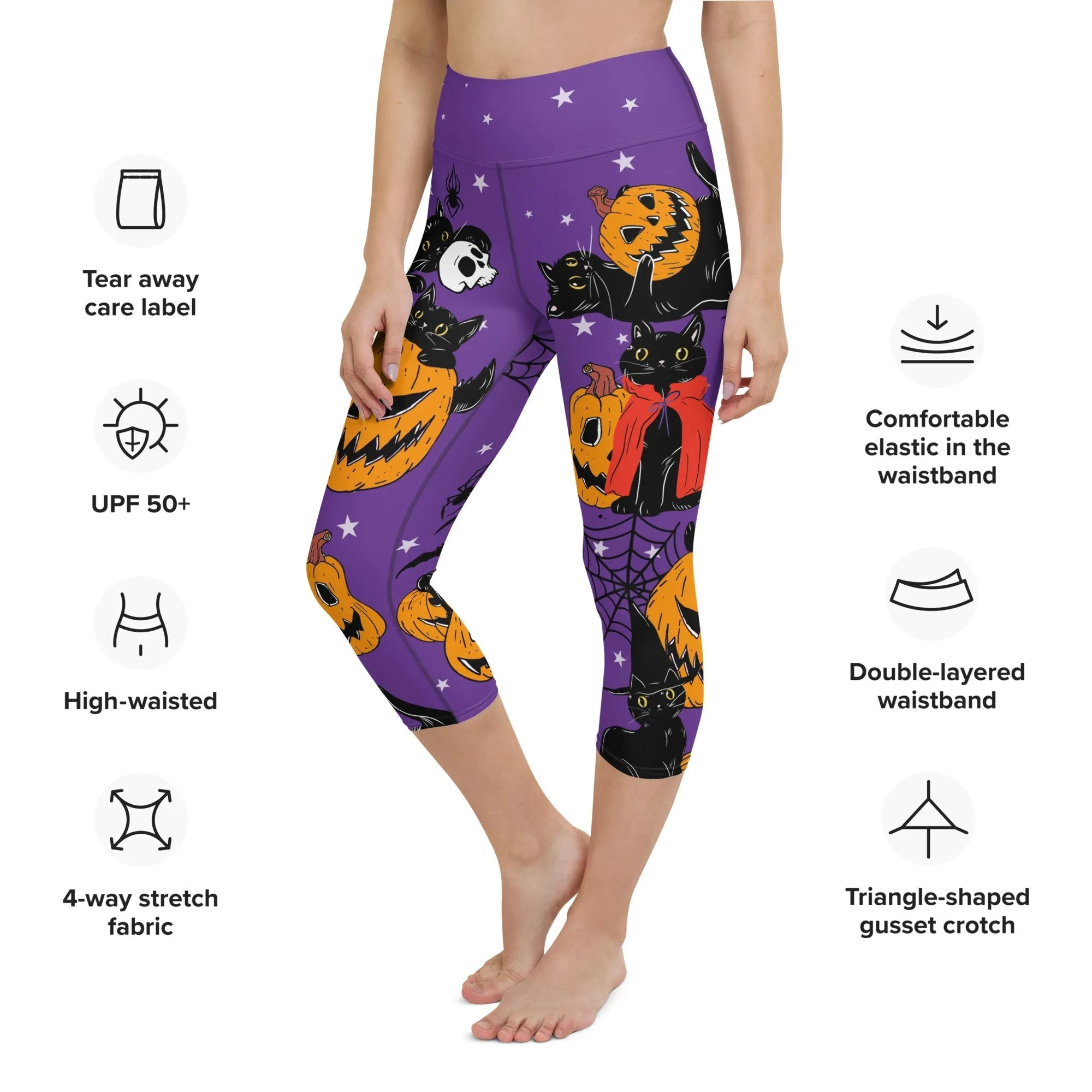 Kitty Loves Halloween Yoga Capris