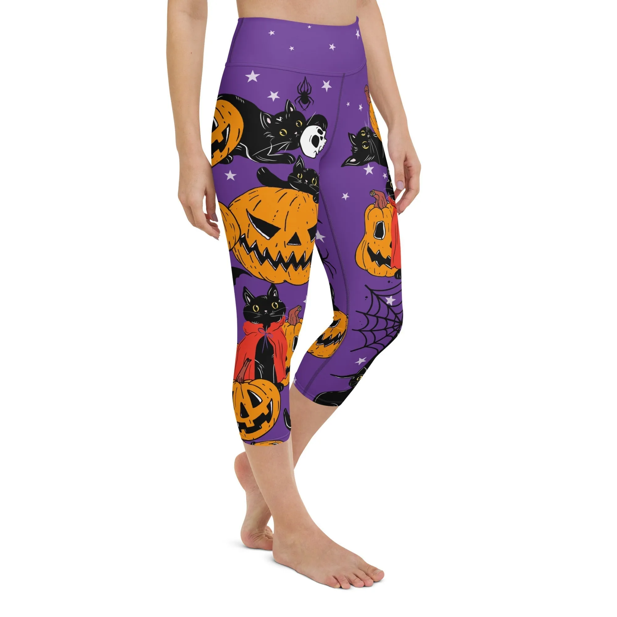 Kitty Loves Halloween Yoga Capris