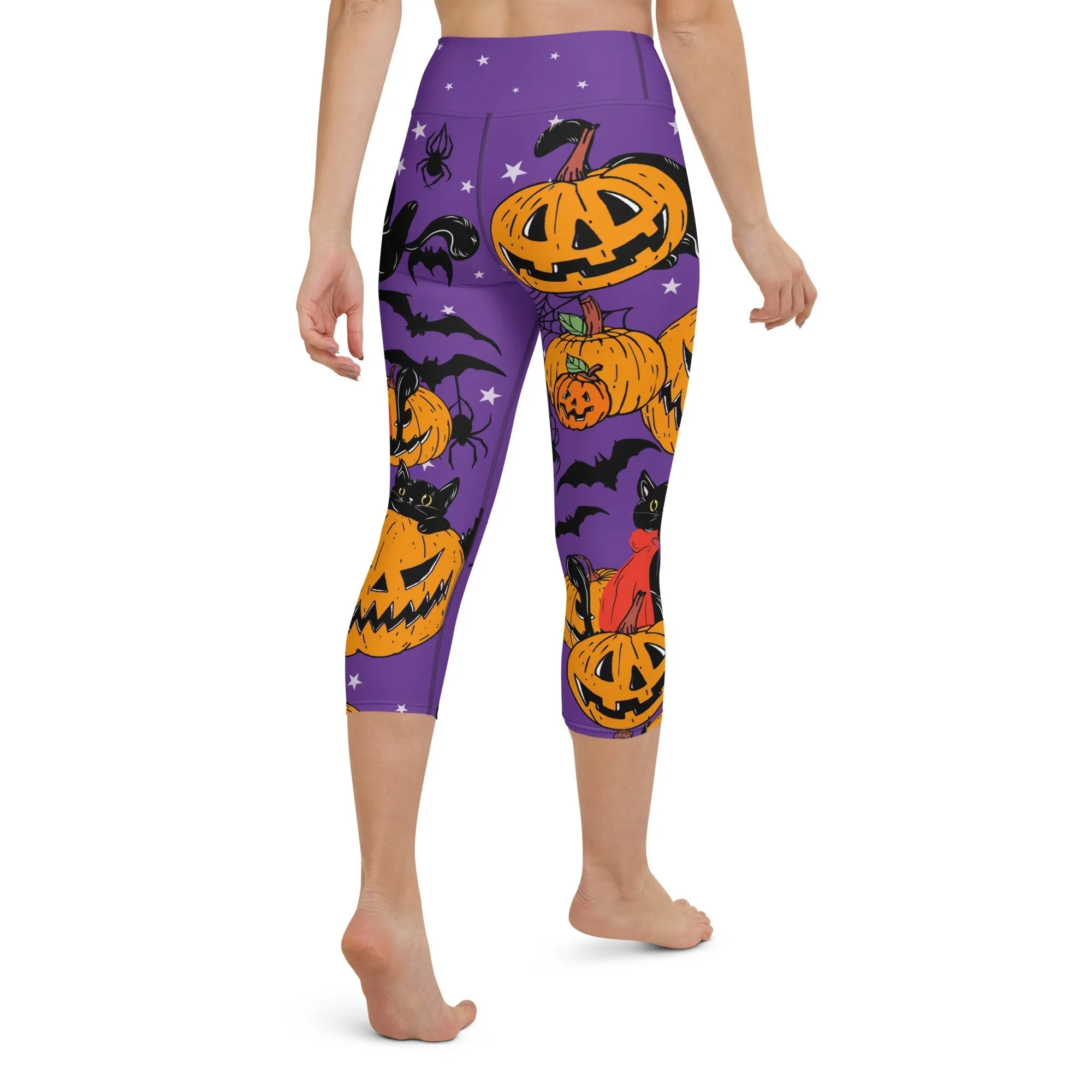 Kitty Loves Halloween Yoga Capris