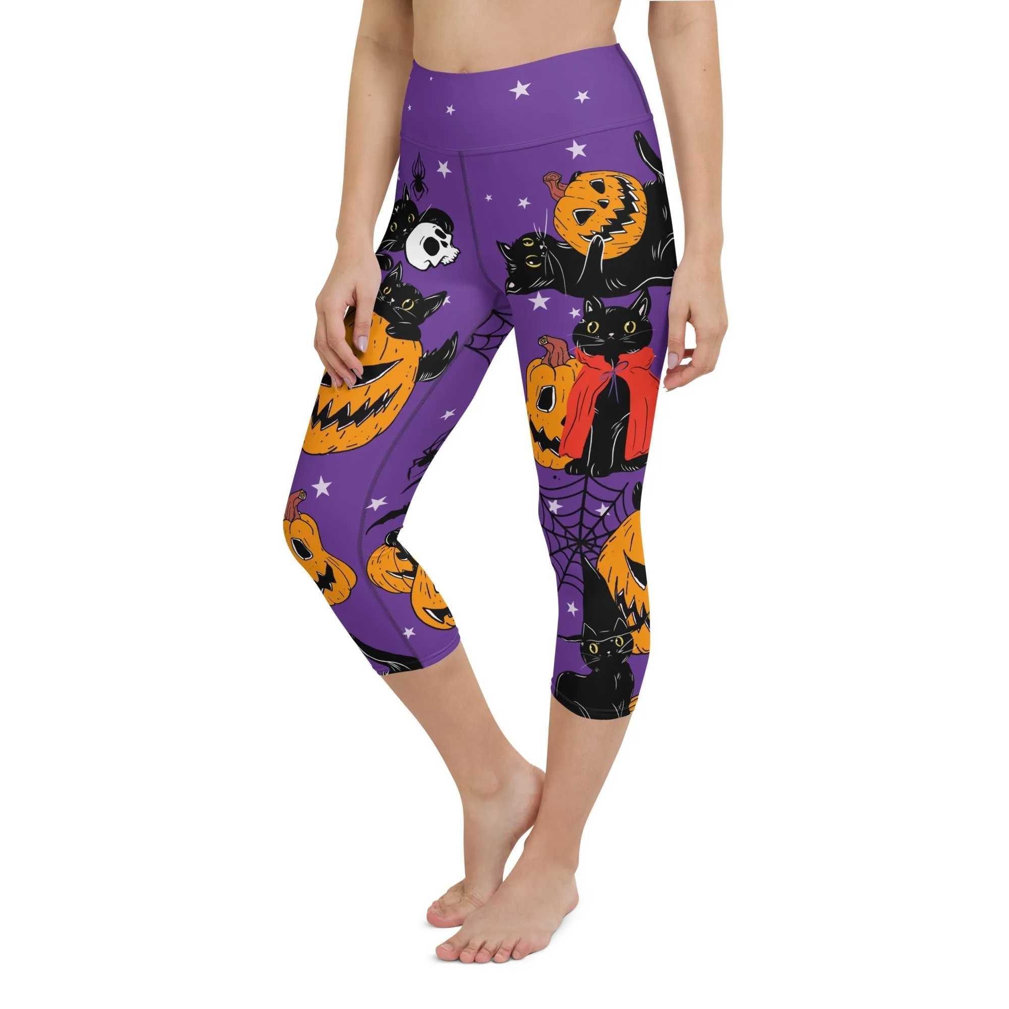 Kitty Loves Halloween Yoga Capris