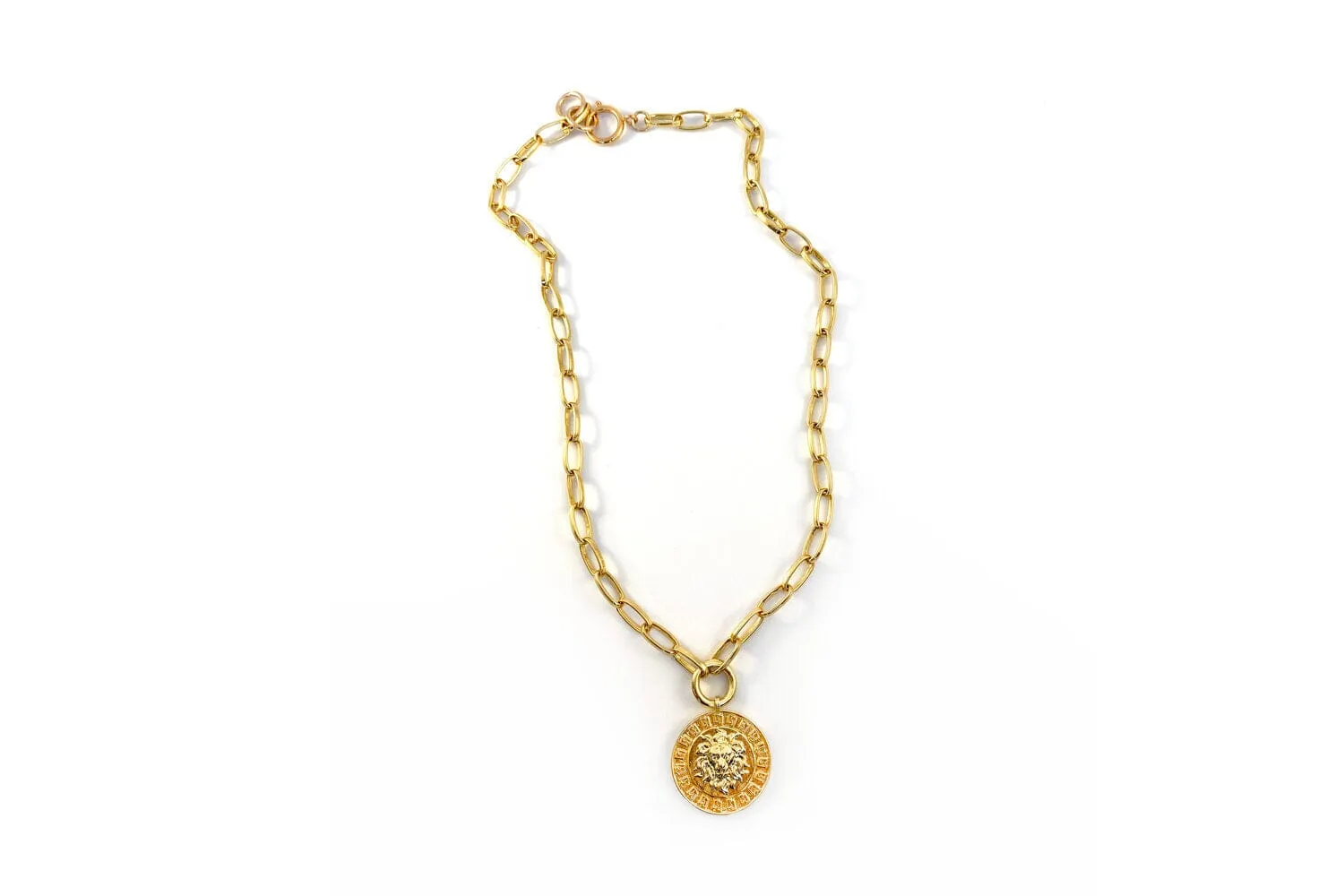 Lion Medallion Necklace (18-19") w/extender