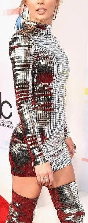 Mirrored Stretch Mini Dress