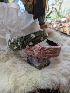 Nuance Polka Dot Knot Headband