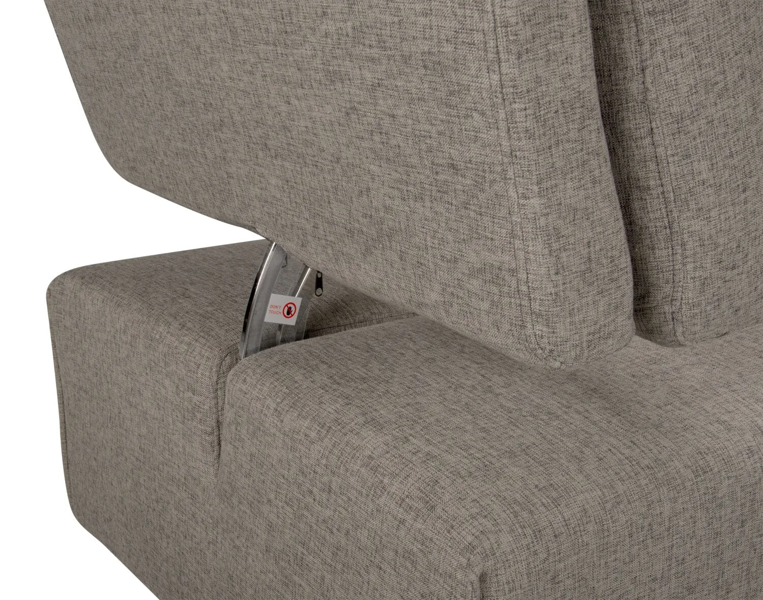 Orenda Linen-Look Fabric Modular Loveseat - Grey