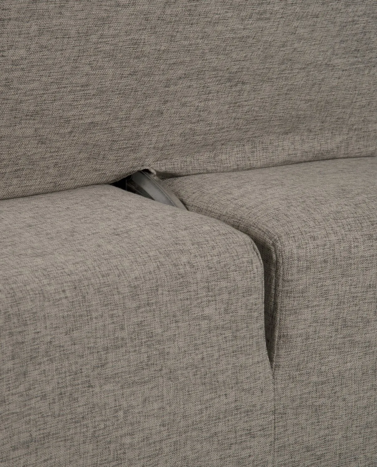 Orenda Linen-Look Fabric Modular Loveseat - Grey