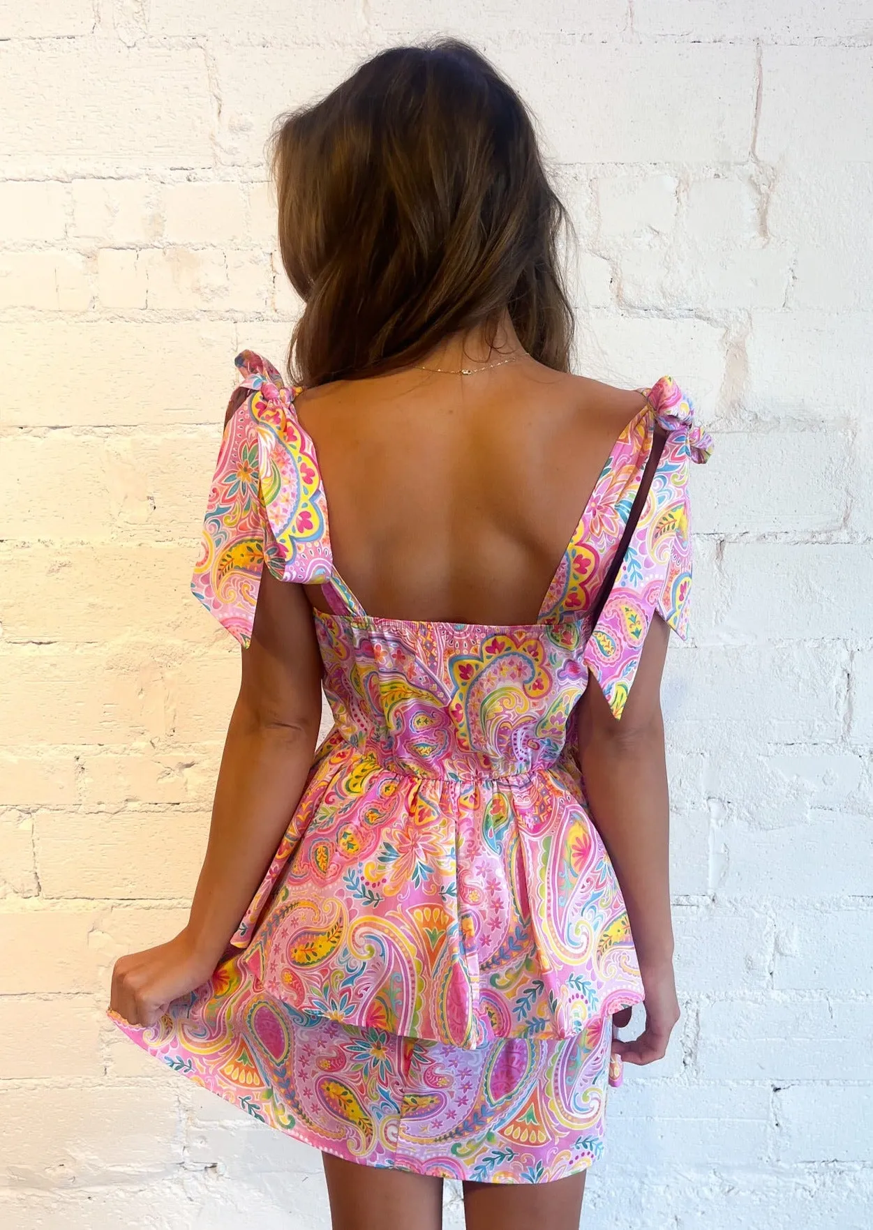 Paisley Pop Mini Dress