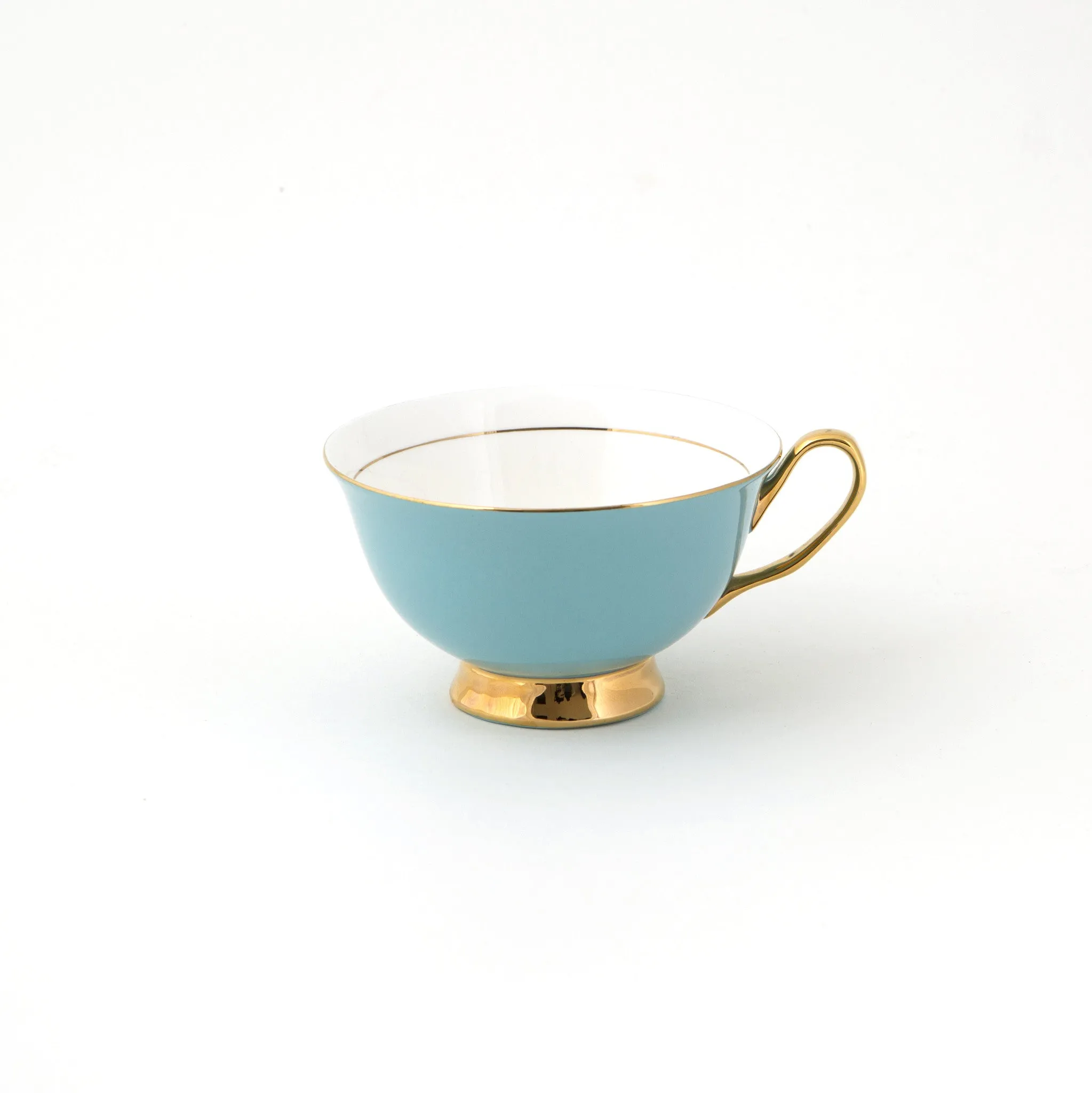 Pale Blue Teacup and Saucer