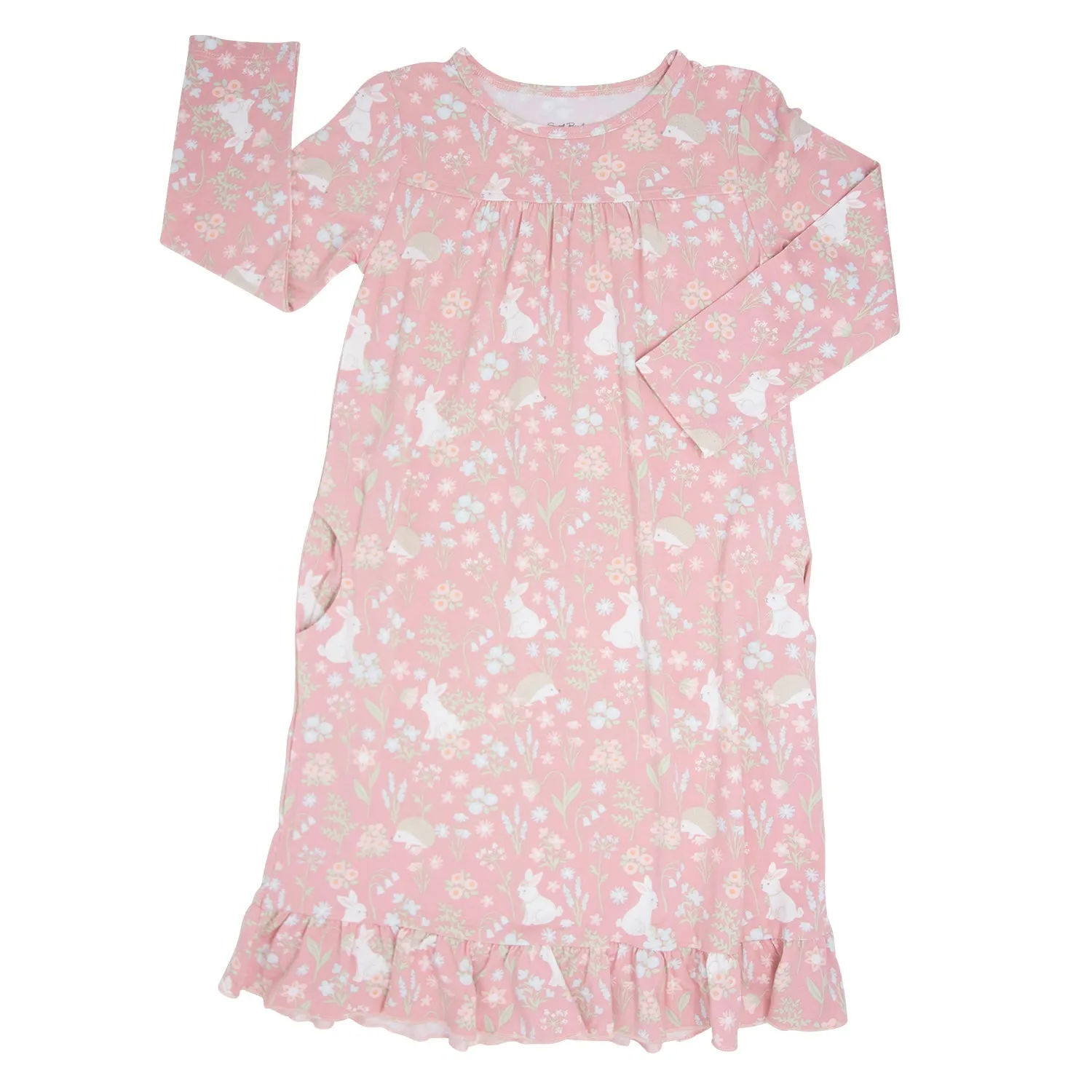 Pink Bunny Floral Boho Dress