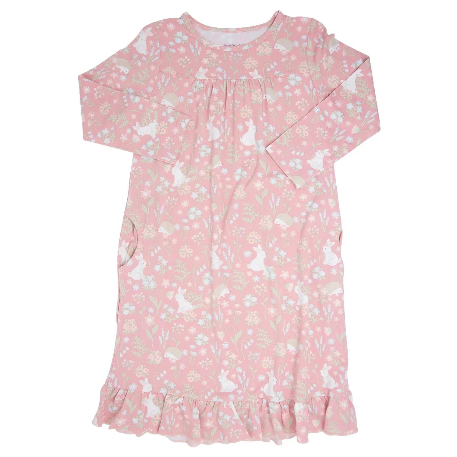 Pink Bunny Floral Boho Dress
