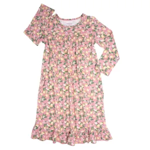 Pink Lemon Floral Print Boho Dress