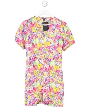 Pour Moi White / Multi Floral Mini Tea Dress UK 10
