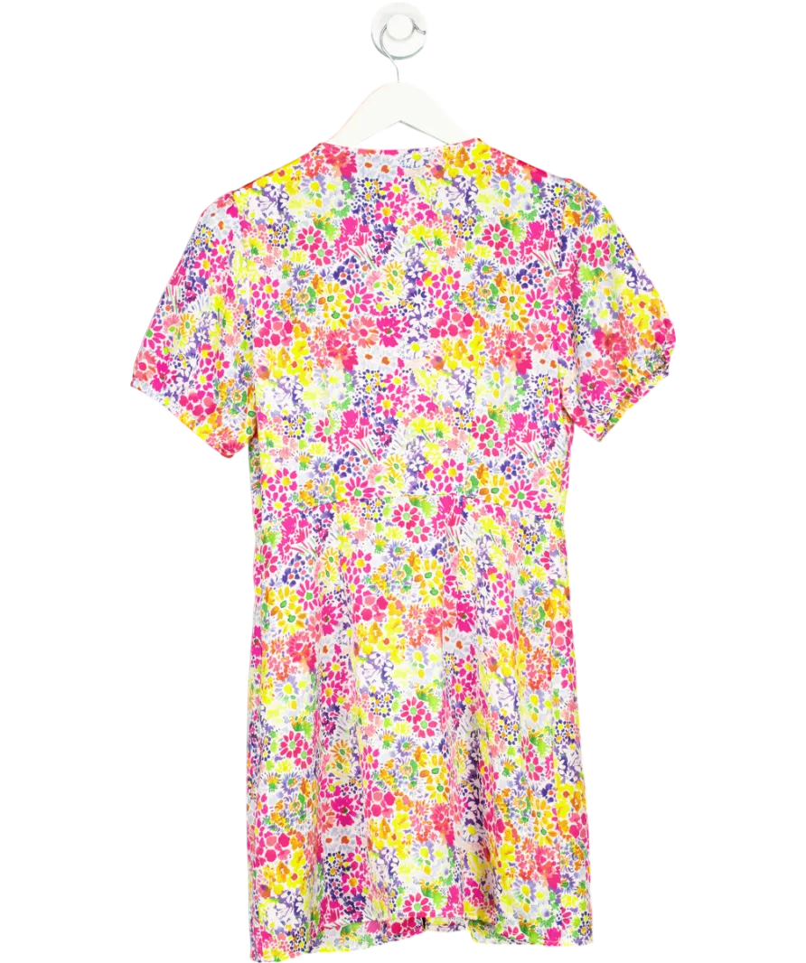 Pour Moi White / Multi Floral Mini Tea Dress UK 10