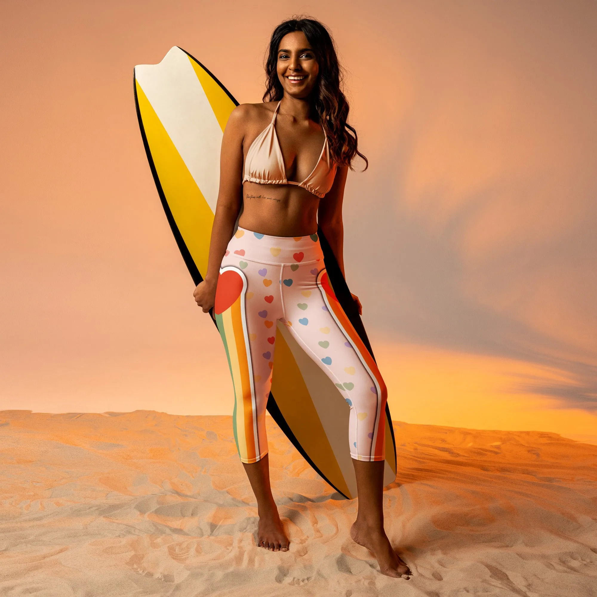 Rainbow Love Yoga Capris