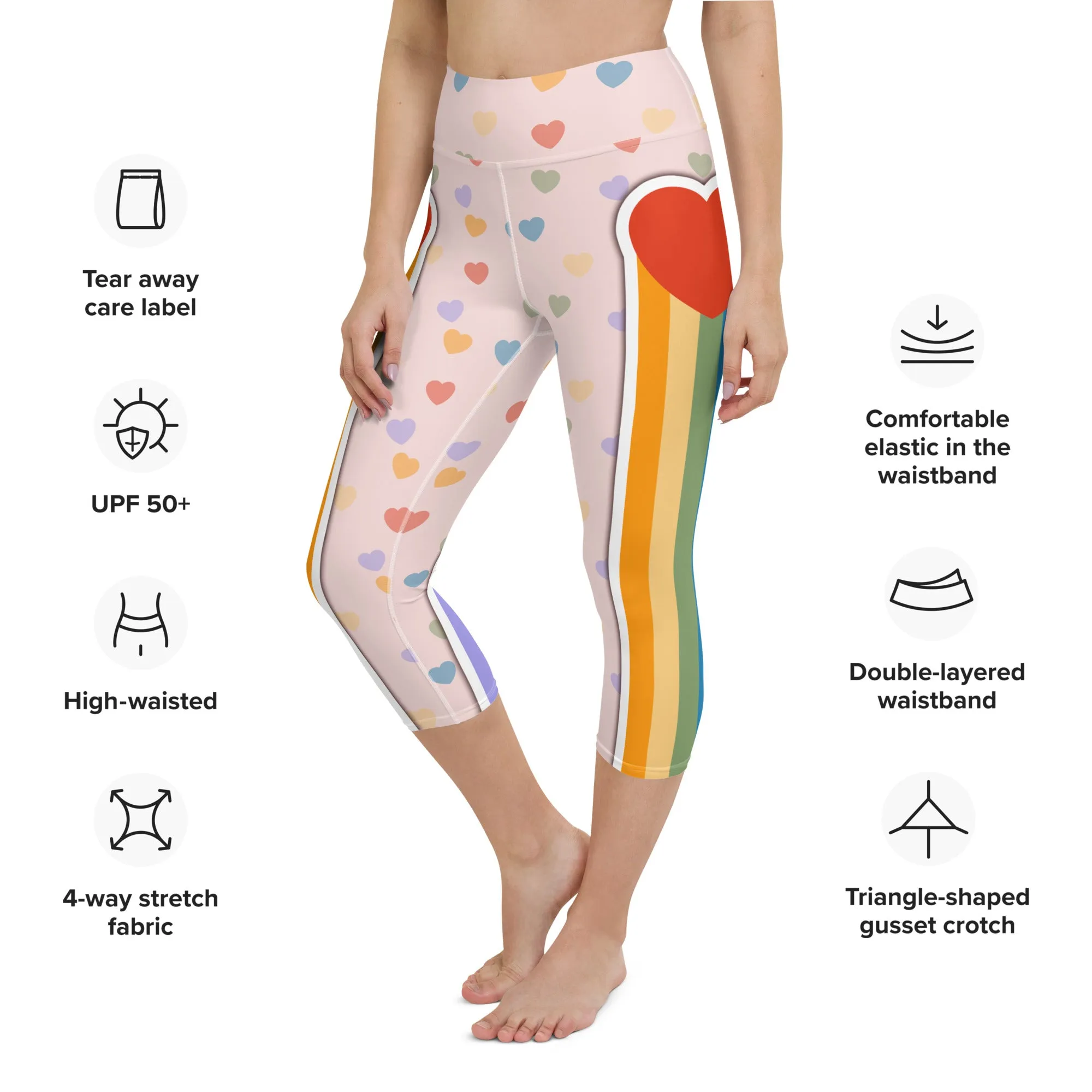 Rainbow Love Yoga Capris