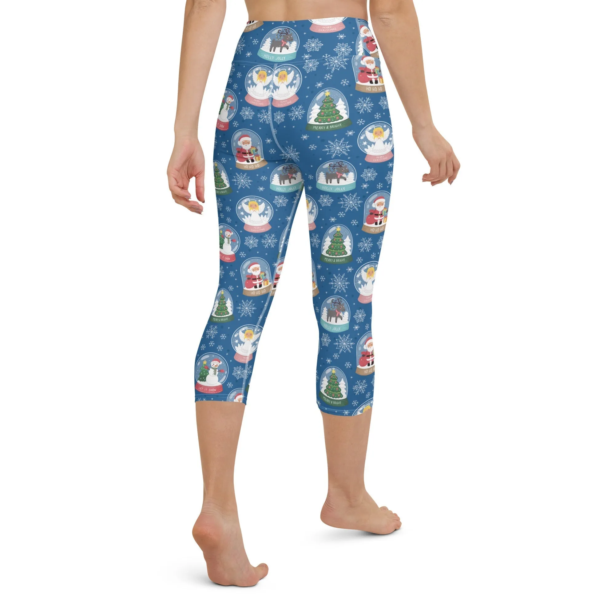 Snow Globe Pattern Yoga Capris