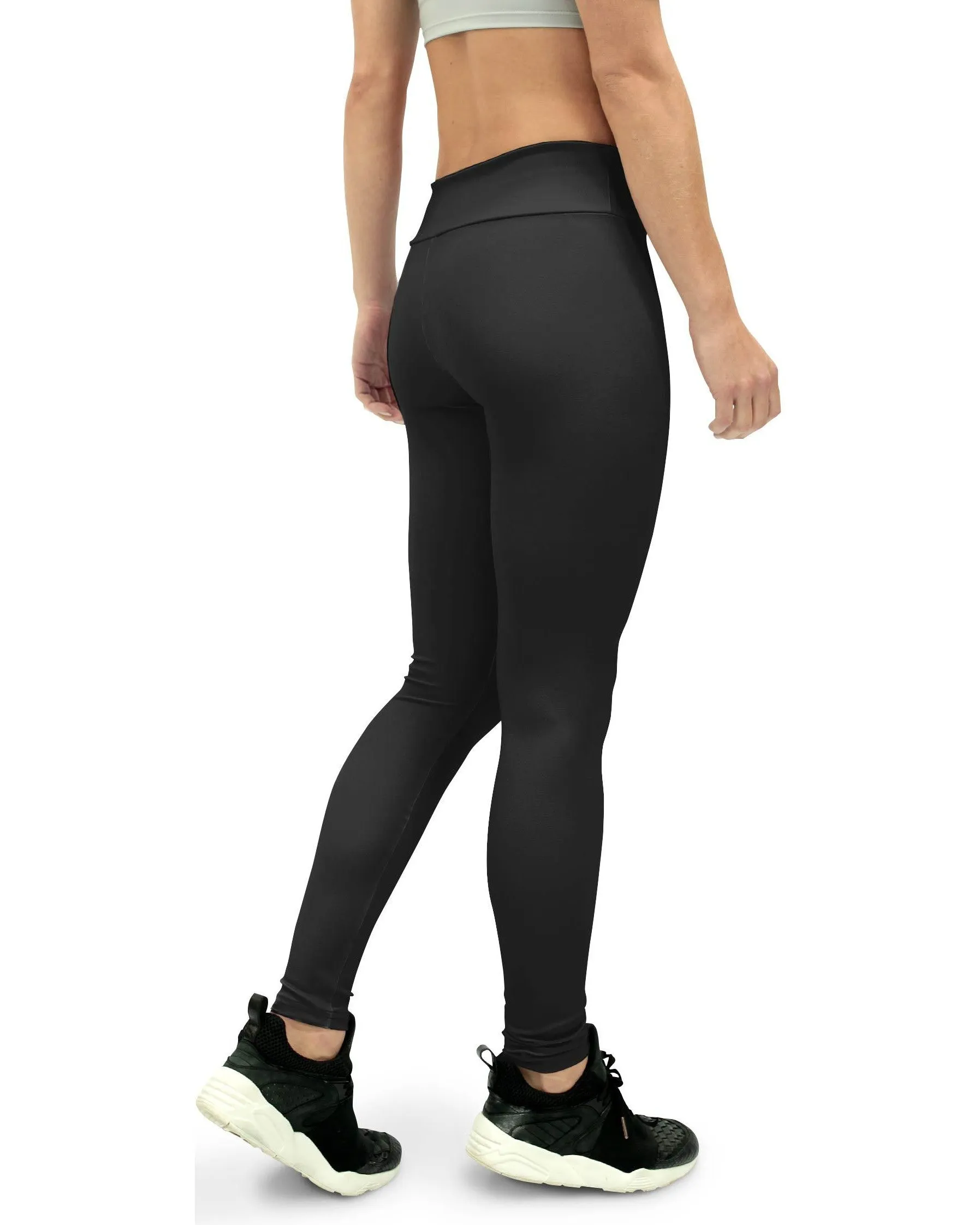 Solid Charcoal Grey Yoga Pants