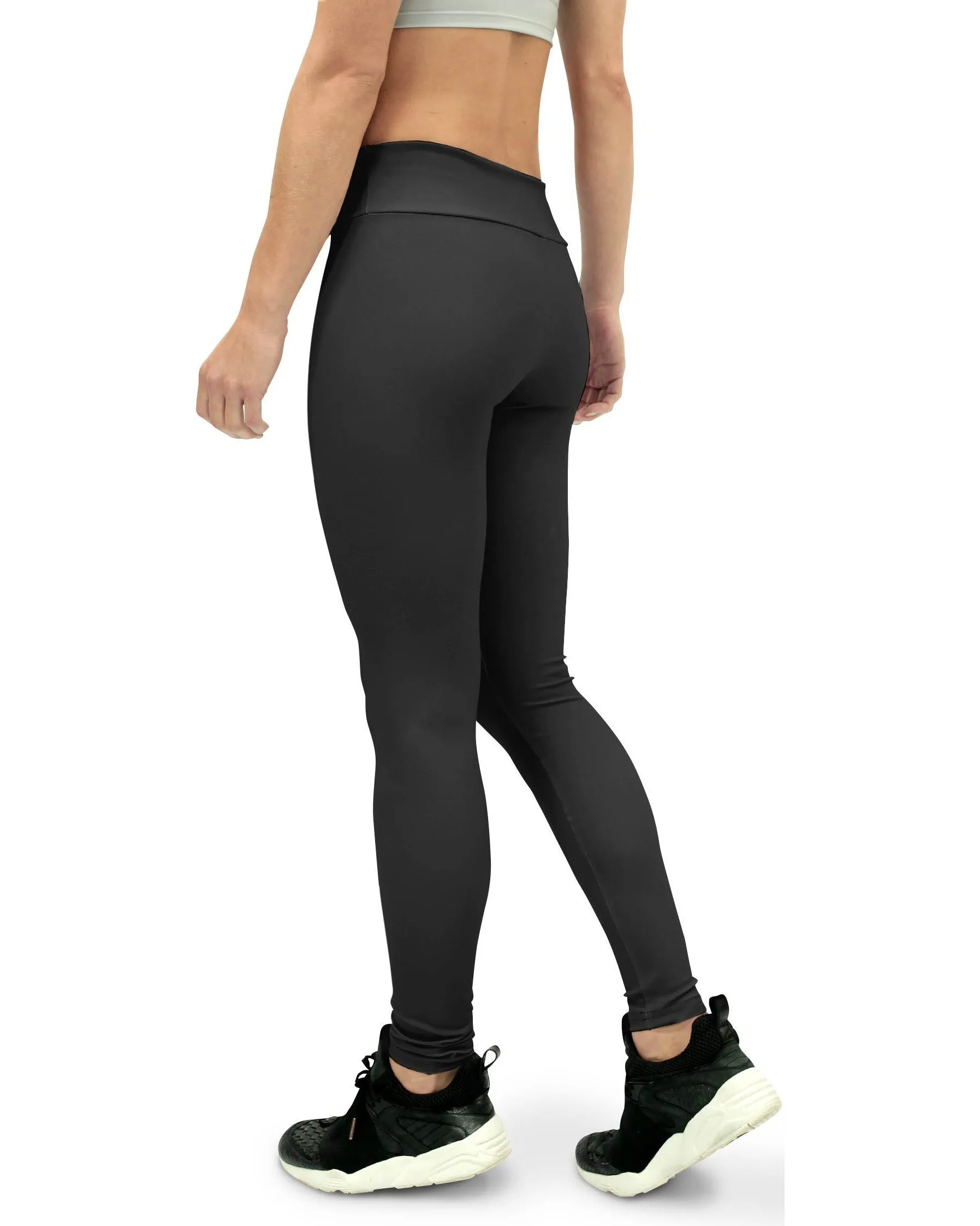 Solid Charcoal Grey Yoga Pants