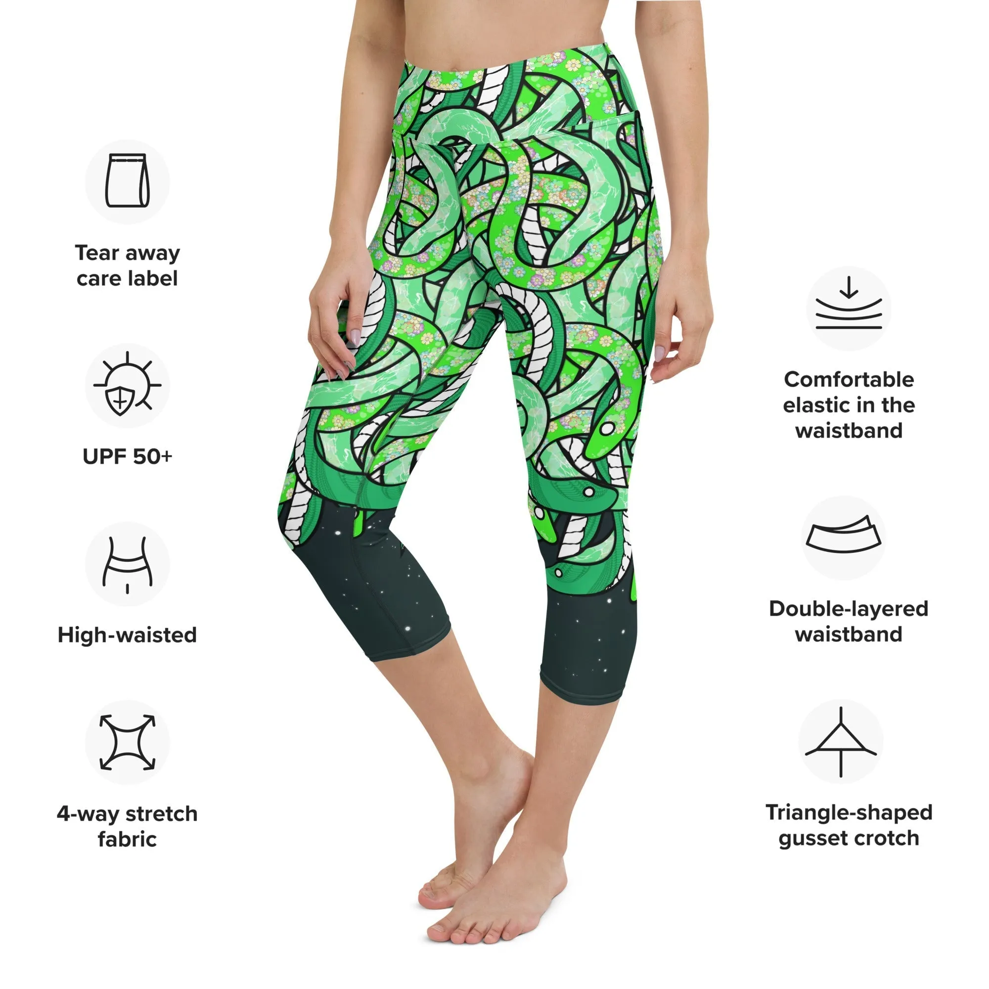 Tangled Snakes Yoga Capris