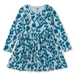 Tea LS Wrap Neck Dress TF