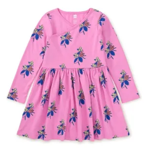 Tea LS Wrap Neck Dress VB