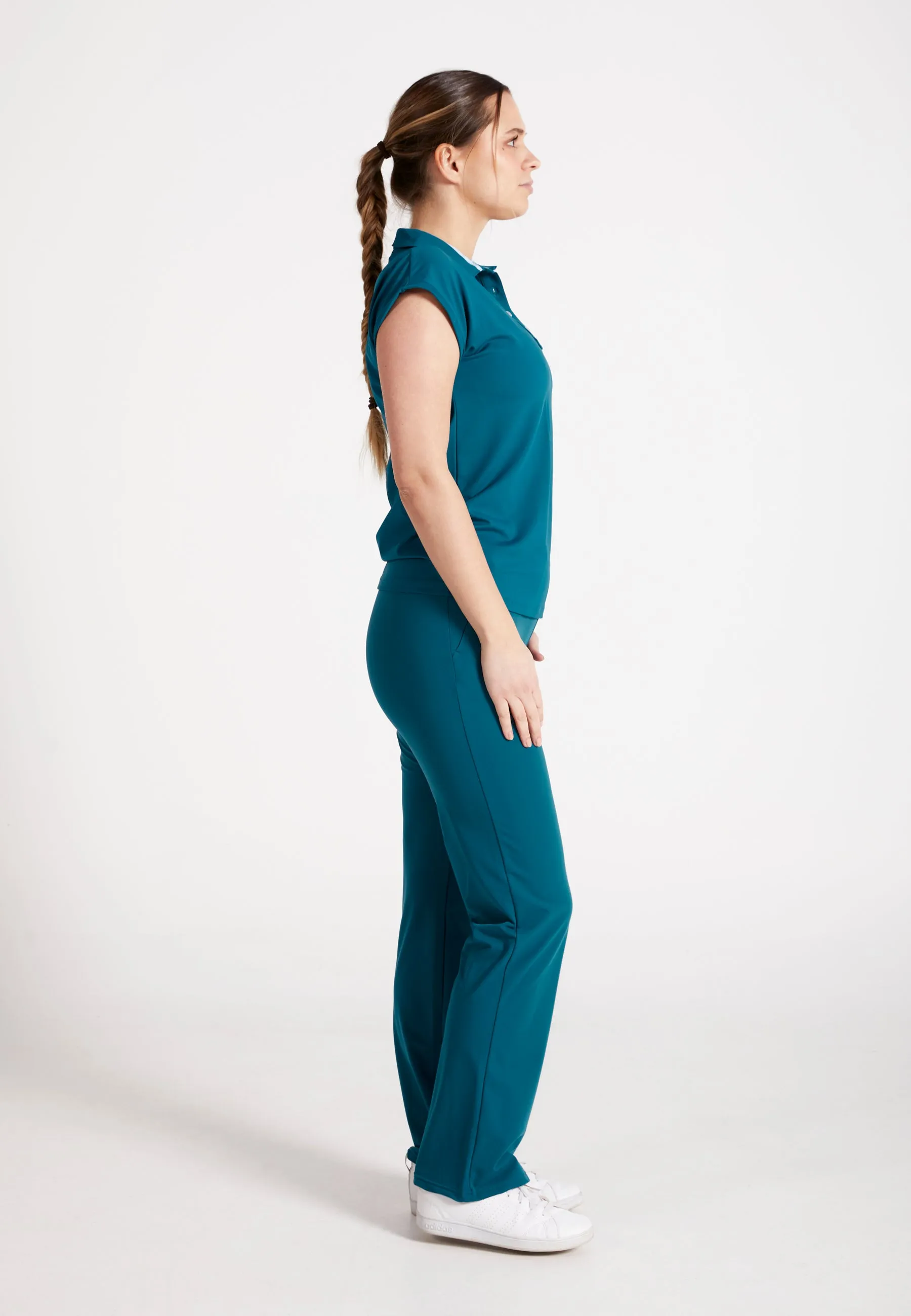 Tennis Polo Shirt Loose-Fit, dark teal